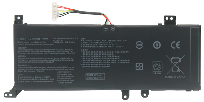 Erstatte Bærbar Batteri til ASUS B21N1818 Erstatte Bærbar Batteri ASUS til B21N1818