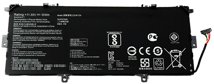 Erstatte Bærbar Batteri til ASUS C31N1724 Erstatte Bærbar Batteri ASUS til C31N1724