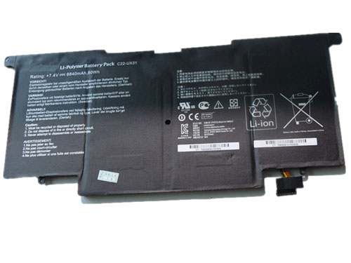 Erstatte Bærbar Batteri ASUS  til ZenBook-UX31A-Series 