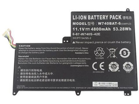 Erstatte Bærbar Batteri til CLEVO 6-87-W740S-42E1 Erstatte Bærbar Batteri CLEVO til 6-87-W740S-42E1
