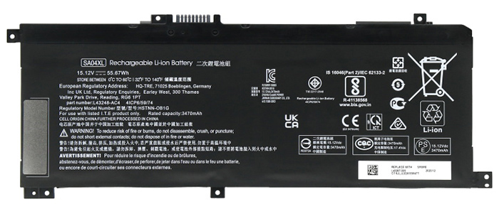 Erstatte Bærbar Batteri til hp ENVY-X360-15-ds00019nn Erstatte Bærbar Batteri hp til ENVY-X360-15-ds00019nn