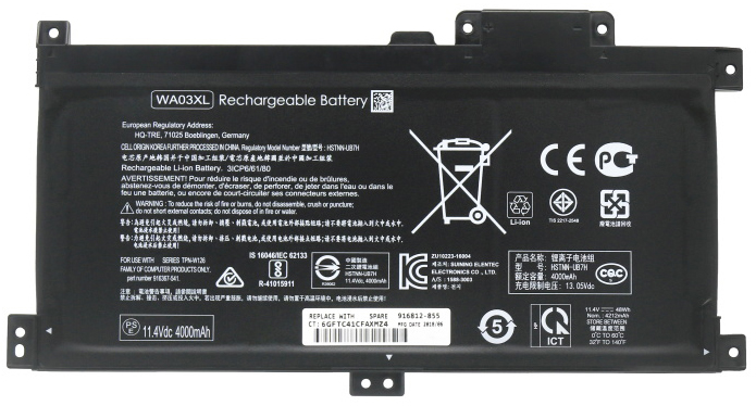 Erstatte Bærbar Batteri til hp Pavilion-X360-15-Br-Series Erstatte Bærbar Batteri hp til Pavilion-X360-15-Br-Series
