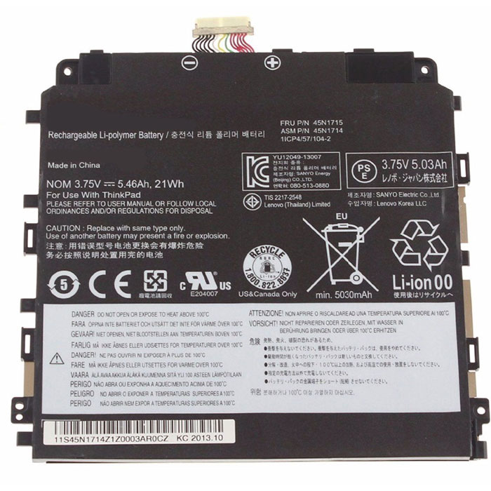 Erstatte Bærbar Batteri til Lenovo 45N1716 Erstatte Bærbar Batteri Lenovo til 45N1716
