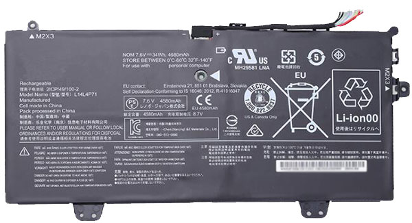 Erstatte Bærbar Batteri Lenovo  til L14M4P71 