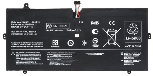 Erstatte Bærbar Batteri Lenovo  til L14M4P24 