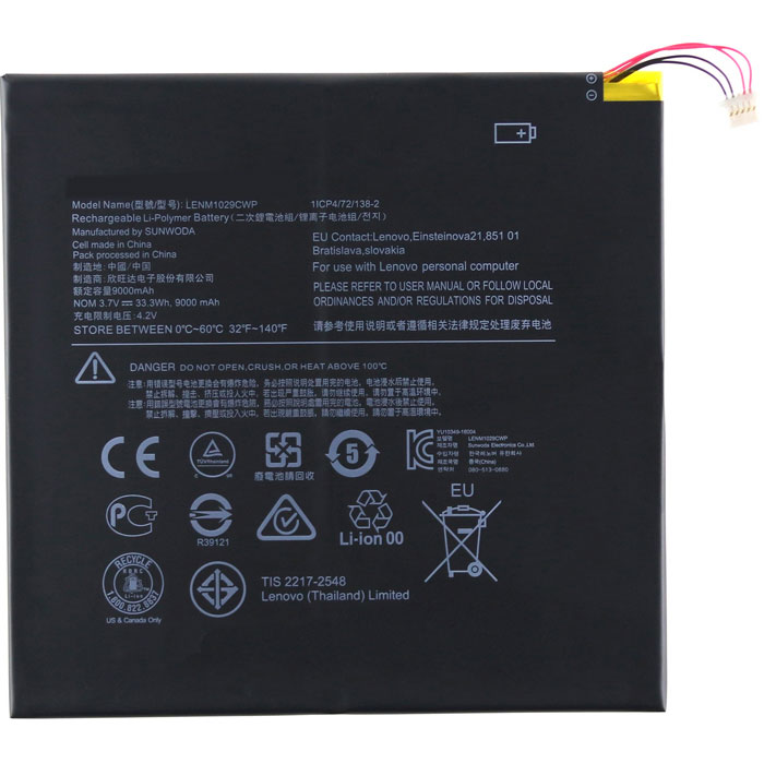 Erstatte Bærbar Batteri lenovo  til Miix-310-10ICR-(80SG001CSP) 